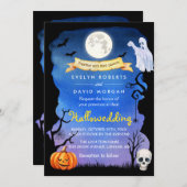 Spooktaculaire hallowedding Halloween Wedding Part Kaart (Voorkant / Achterkant)