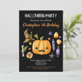 Spooktaculaire halloween Bash kinderen van Birthda Kaart (Staand voorkant)