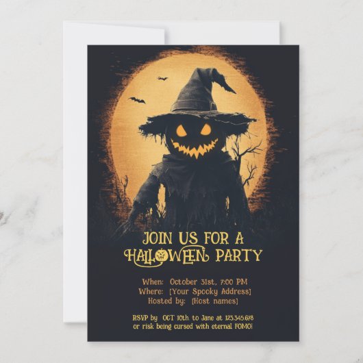 Spooktaculaire Halloween Bash-uitnodiging Kaart (Voorkant)