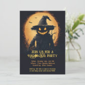 Spooktaculaire Halloween Bash-uitnodiging Kaart (Staand voorkant)