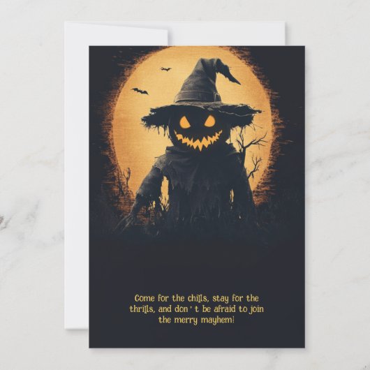 Spooktaculaire Halloween Bash-uitnodiging Kaart (Achterkant)