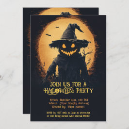 Spooktaculaire Halloween Bash-uitnodiging Kaart