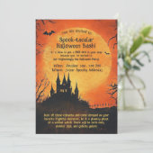 Spooktaculaire Halloween Bash-uitnodiging Kaart (Staand voorkant)