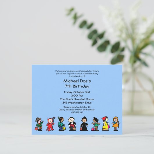 Spooktaculaire halloween Birthday Costume Party Kaart (Staand voorkant)