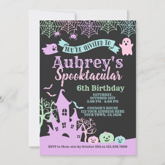 Spooktaculaire halloween Birthday Kaart (Voorkant)