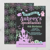 Spooktaculaire halloween Birthday Kaart (Voorkant / Achterkant)