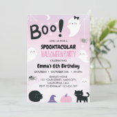 Spooktaculaire halloween Birthday Party Kaart (Staand voorkant)