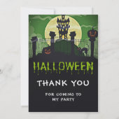 Spooktaculaire halloween Birthday Party Kaart (Achterkant)