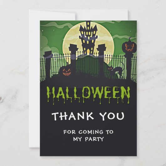 Spooktaculaire halloween Birthday Party Kaart (Achterkant)