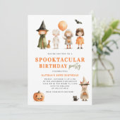 Spooktaculaire halloween Birthday Party Kaart (Staand voorkant)