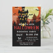 Spooktaculaire halloween Birthday Party Kaart (Staand voorkant)