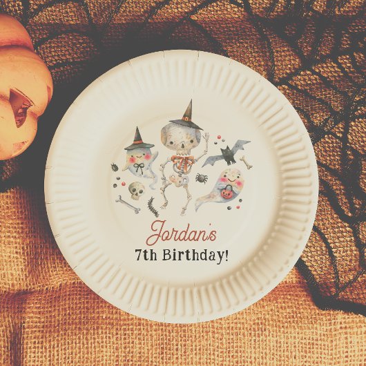 Spooktaculaire halloween Birthday Party Papieren Bordje