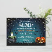 Spooktaculaire halloween Costume Birthday Party Kaart (Staand voorkant)
