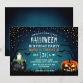 Spooktaculaire halloween Costume Birthday Party Kaart (Voorkant / Achterkant)