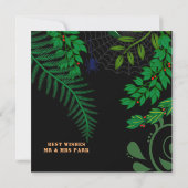 Spooktaculaire Halloween Creepy Spooky Greenery Da Kaart (Achterkant)