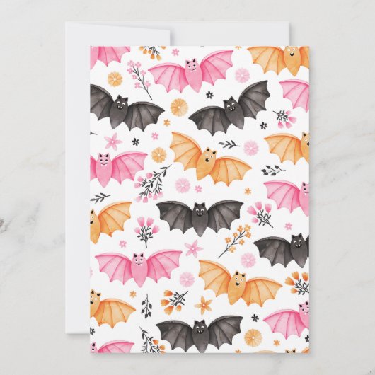 Spooktaculaire Halloween-feest en truc om te behan Kaart (Achterkant)