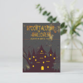 Spooktaculaire Halloween Haunch House Party Briefkaart (Staand voorkant)