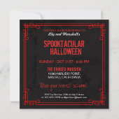 Spooktaculaire Halloween Horror Party Uitnodiging (Achterkant)