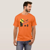 Spooktaculaire halloween House met Bats T-Shirt (Voorkant volledig)