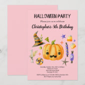 Spooktaculaire halloween kinderen Birthday Party r Kaart (Voorkant / Achterkant)