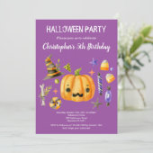 Spooktaculaire halloween kinderen van Birthday Par Kaart (Staand voorkant)