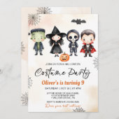 Spooktaculaire Halloween Kostuumfeest Verjaardag Kaart (Voorkant / Achterkant)