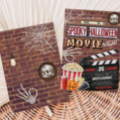 Spooktaculaire Halloween Movie Night Party Kaart