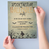 Spooktaculaire halloween nacht flyer (Hand)