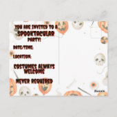 Spooktaculaire halloween-partij briefkaart (Achterkant)