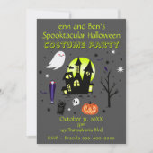 Spooktaculaire halloween-partij kaart (Voorkant)
