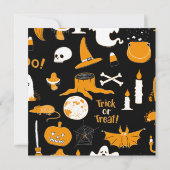 Spooktaculaire halloween-partij kaart (Achterkant)