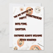 Spooktaculaire halloween-partij kaart (Achterkant)