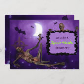 Spooktaculaire halloween-partij kaart (Voorkant / Achterkant)
