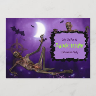 Spooktaculaire halloween-partij kaart