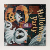 Spooktaculaire halloween-partij legpuzzel (Horizontaal)
