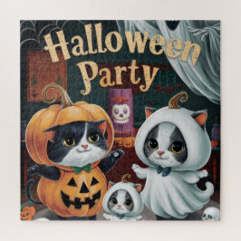 Spooktaculaire halloween-partij legpuzzel