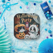 Spooktaculaire halloween-partij papieren bordje (Feest)