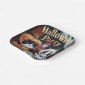 Spooktaculaire halloween-partij papieren bordje (Gebogen)