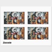 Spooktaculaire halloween-partij rechthoekige sticker (Vel)