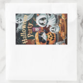 Spooktaculaire halloween-partij rechthoekige sticker (Tas)