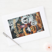 Spooktaculaire halloween-partij rechthoekige sticker (Envelop)