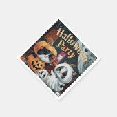 Spooktaculaire halloween-partij servet (Hoek)