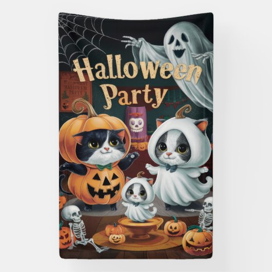 Spooktaculaire halloween-partij spandoek (Verticaal)