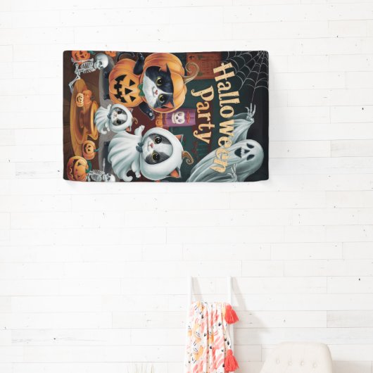 Spooktaculaire halloween-partij spandoek (Insitu)