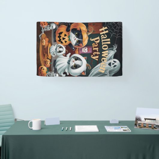 Spooktaculaire halloween-partij spandoek (Beurs)