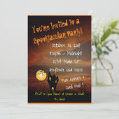 Spooktaculaire Halloween Party Kaart (Staand voorkant)