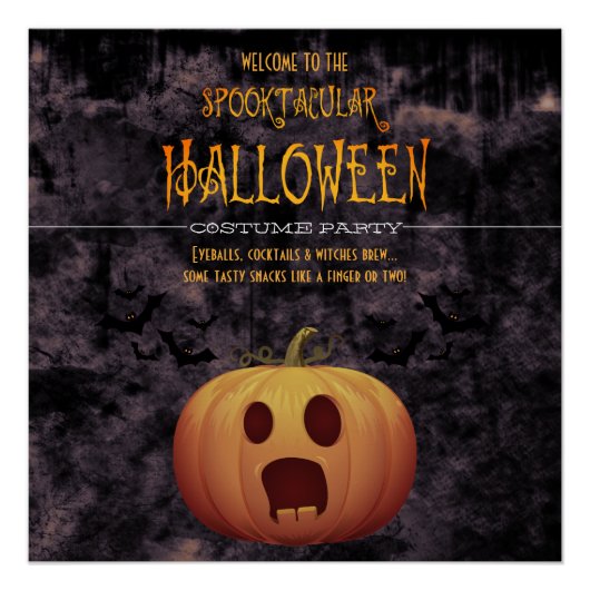 Spooktaculaire Halloween Party Pumpkin Perfect Poster (Voorkant)
