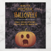 Spooktaculaire Halloween Party Pumpkin Wijn Etiket (Enkel label)