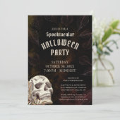 Spooktaculaire halloween Party Skull Kaart (Staand voorkant)