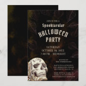 Spooktaculaire halloween Party Skull Kaart (Voorkant / Achterkant)